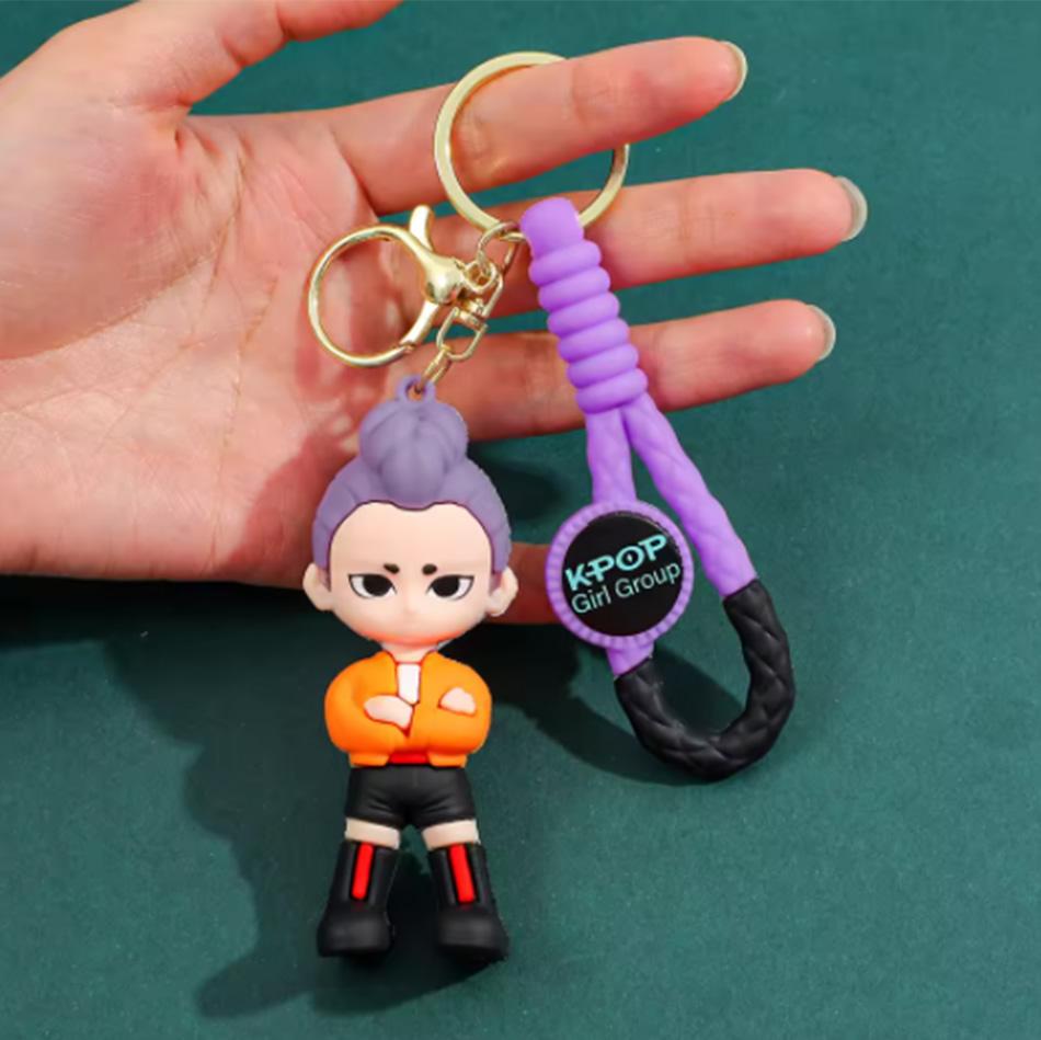 Anime Kpop Demon Hunters Stage Character Model Keychain Surrounding Toys Cartoon Desktop Decoration Series Children's Gifts