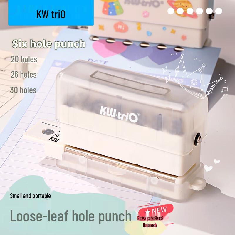 Portable Multi-Hole Loose-Leaf Puncher