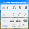Adjustable Automatic Inflatable Life Jacket with Reflective Strips Safety Whistle Buoyancy Vest High Buoyancy