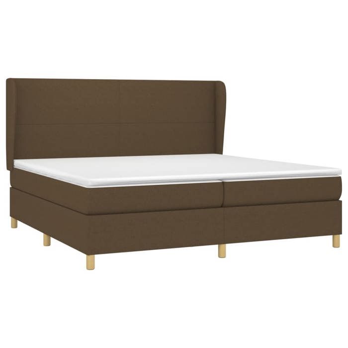 Maison Exclusive - Sommier à lattes de lit avec matelas Marron foncé 200x200 cm