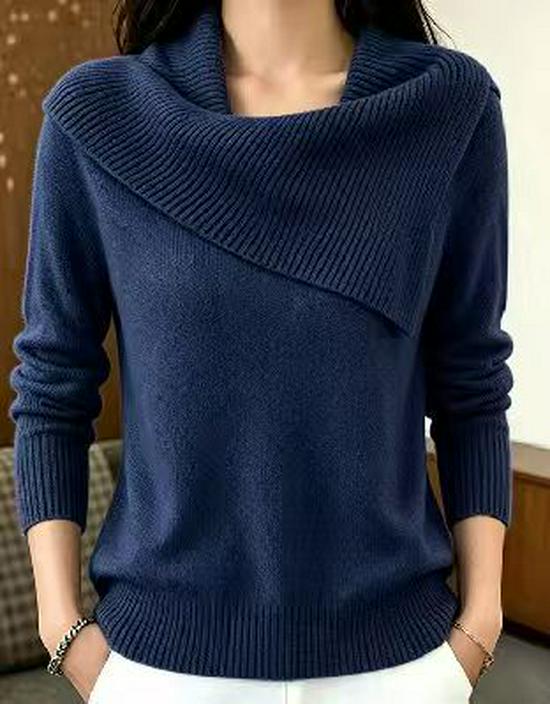 2026 European & American Women's Autumn/Winter Loose Casual Lapel Sweater