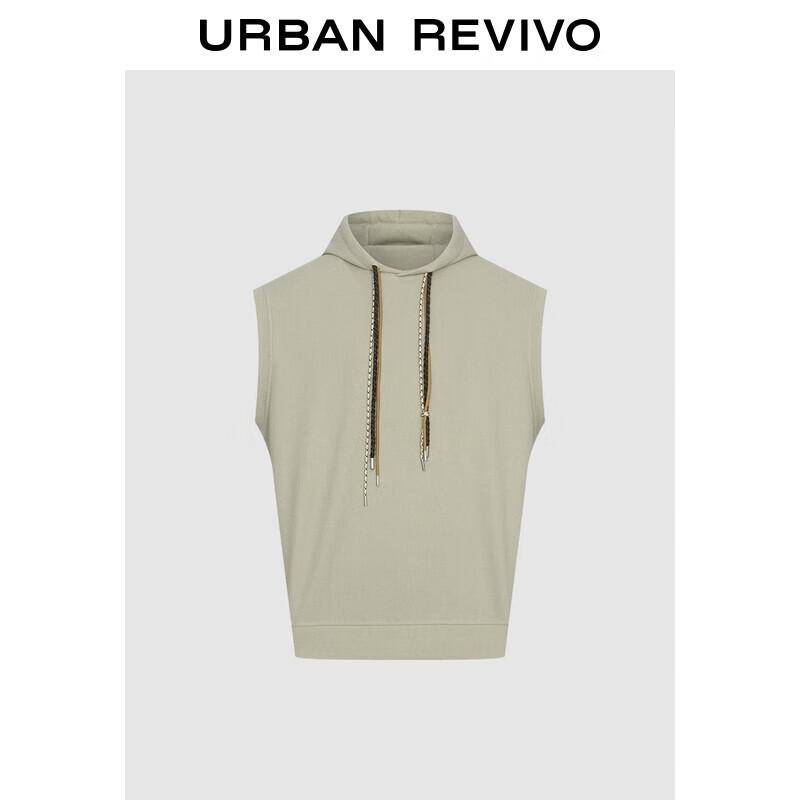Men s Retro Drawstring Hooded Tank Top S