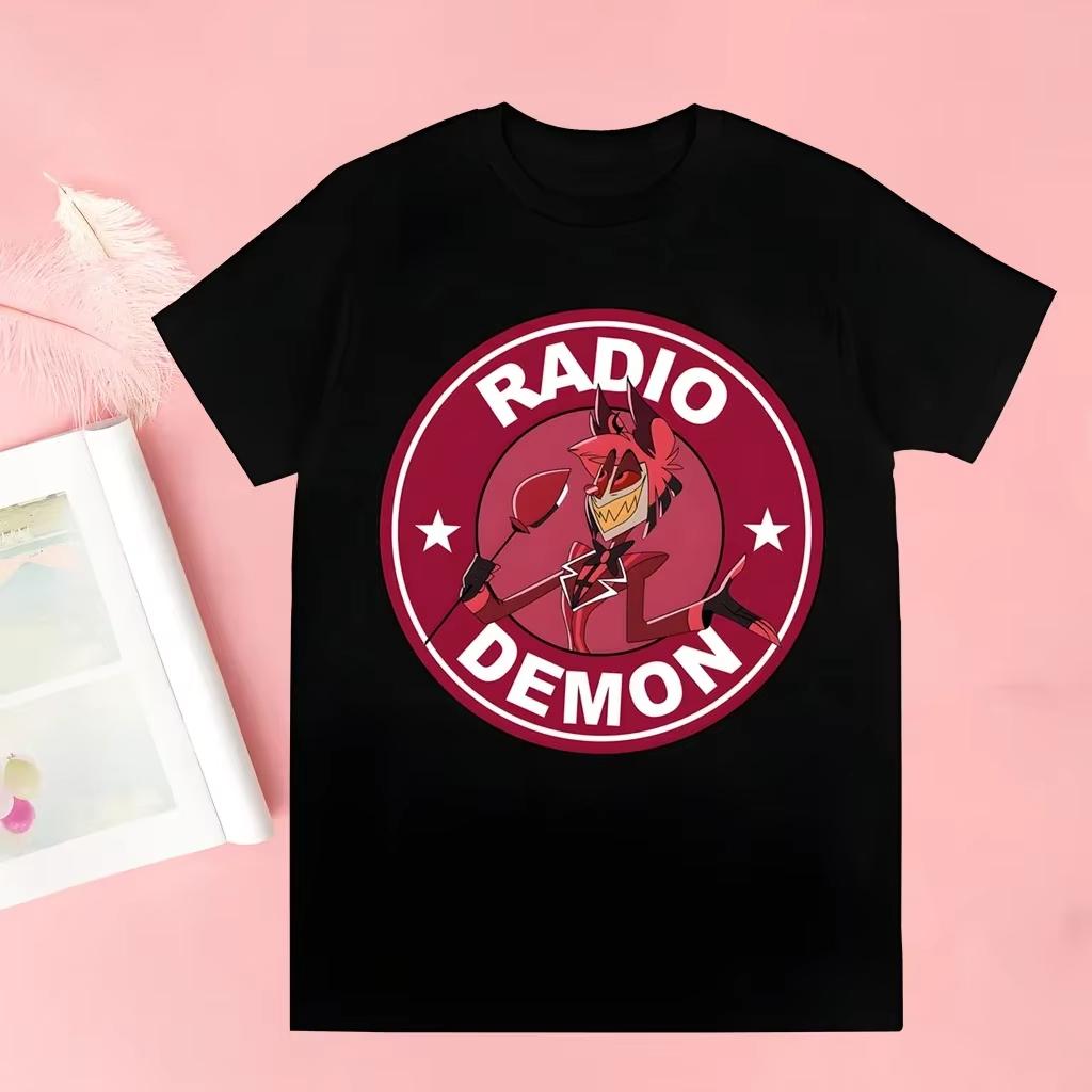 Tričko s krátkým rukávem Cool Kreslené Ležérní Tričko Streetwear Topy Hazbin Hotels Alastor Harajuku Tričko Estetické Oblečení Oversize Trička