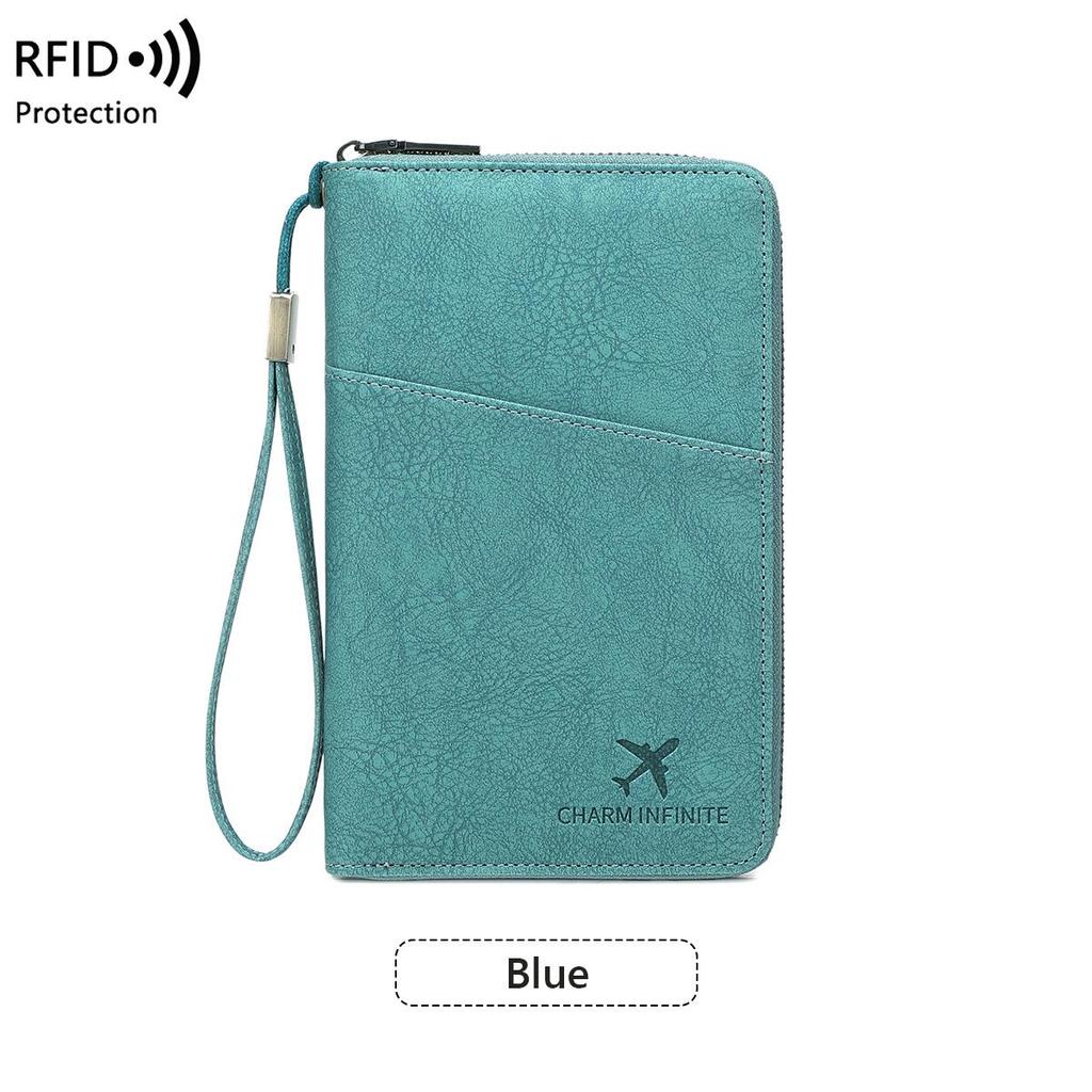 RFID Passport Holder: Anti-Magnetic, Zippered, Multi-Functional Travel Wallet