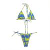 1011 European and American new bikini lace-up thong hot sexy swimsuit women's split bikini swimsuit