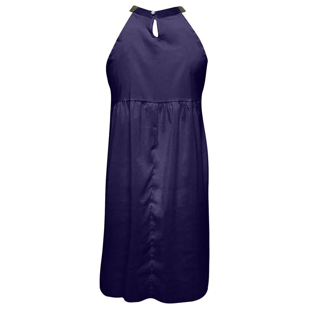 Women's Casual Sleeveless Backless Solid Color Sexy Lace  Dress Dresses