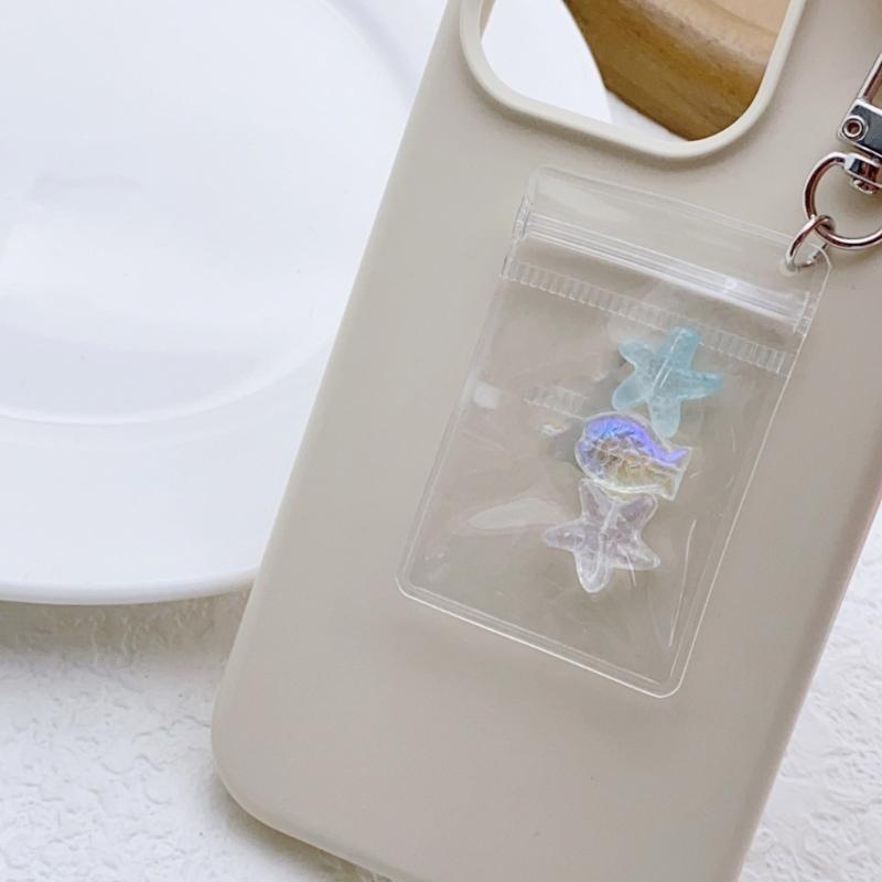 Chic Fruit Themed Clear Keychain Lovely Clear Fruit Bag Key Rings Unique Keychain Accessory Gift for Collectors