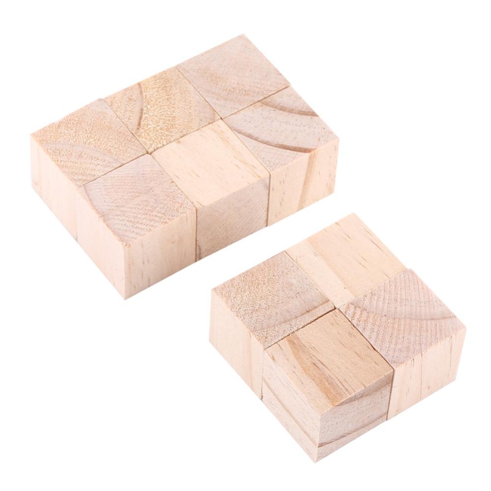 30PCS Square Wood Square Blocks Unfinished Square Wooden Block Wooden Blocks  DIY Projects