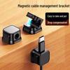 Magnetischer Kabel-Organizer: Wandmontiert, Stanzfrei, Desktop-Haken für Handy-Ladekabel