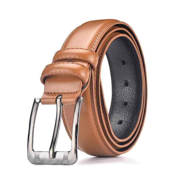 

Ремень с пряжкой, повседневный, синий, ПУ, мужской ремень, ремень, мужской, High Sense 120cm темно-коричневого