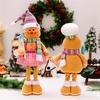 Telescopic Gingerbreads Man Figurine Festival Gingerbreads Man Window Display Seasonal Gingerbreads Man Gnomes Figure