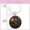 Artistic Zinc Alloy Keychain With Sunset Boat Pattern For Friends And Colleagues