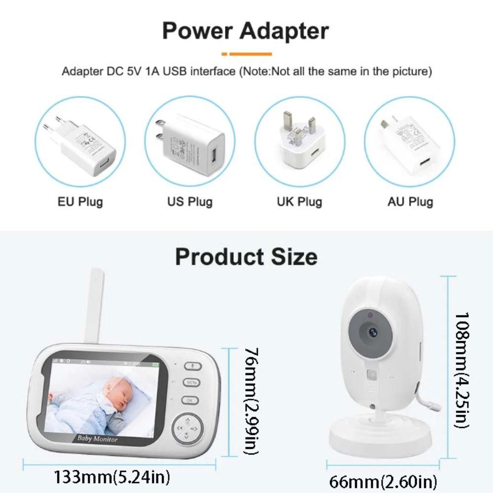 Wireless Real-time Video Baby Monitor 2 Way Audio Upgraded Camera Baby Monitor  Babysitter