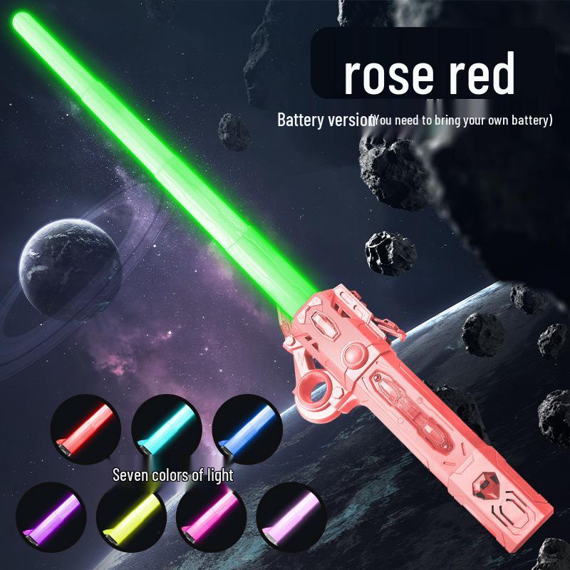 Two-in-One Telescopic Lightsaber Toy for Kids - Luminous Star Wars Laser Sword