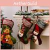 Delightful Christmas Stockings In Cartoon Style With Santa Snowman And Reindeer Motifs