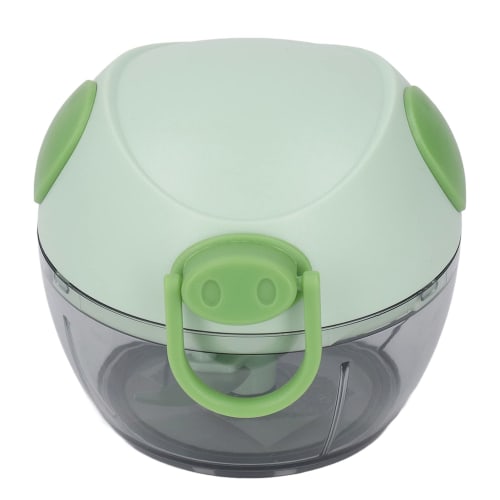 Manual Garlic Chopper, Non-Slip, Easy to Clean, Safe, Durable, Sharp, Small, Perfect for Salads (Green)