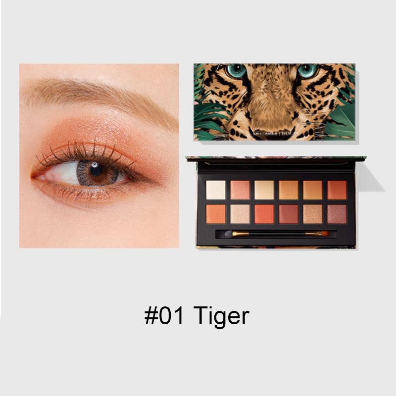 12 Χρώματα Αδιάβροχο Μακιγιάζ Eyeshadow Palette Glitter with Brush Beautiful Color Μακράς διάρκειας Καλλυντική Παλέτα