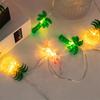 1pc LED Flamingo Pineapple Palm Tree String Lights Battery Operated For Home Garden Tropical Beach Hawaiian Holiday Party Decor