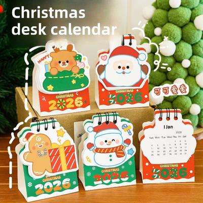 Świąteczny Kalendarzyk DouDou Mini Kalendarz Studencki Kreskówkowy Mini Kalendarzyk Śliczny Element Dekoracyjny Prezent Świąteczny