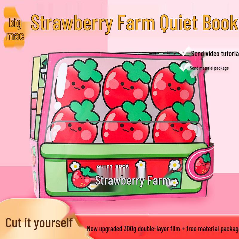 

Очень большая самодельная тихая книжка-игрушка: Клубничная ферма для мальчиков и девочек