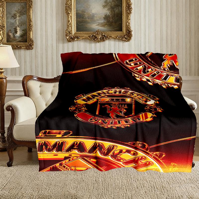 Manchester United Manchester City Blanket Lightweight Print Throw Blanket For Couch, Bed, Car, A Heartfelt Gift for Your Family and Friends