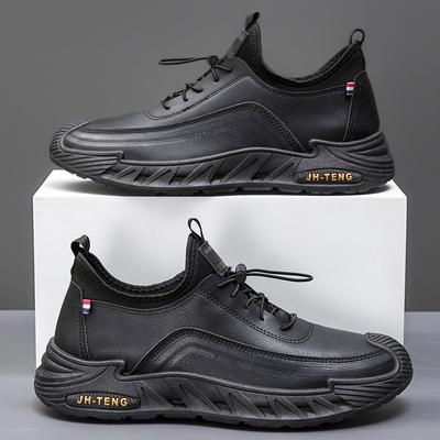 Stora lediga herrskor nya läderlediga skor vår och höst unga mäns sportskor låga toppar utbud