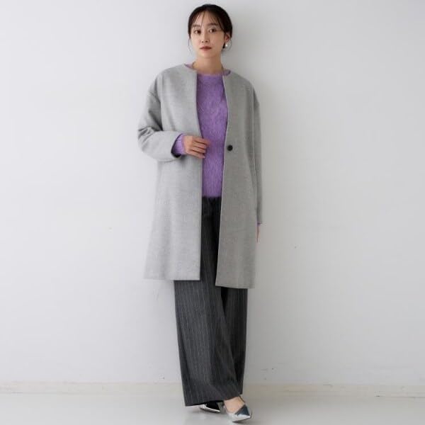 Untitled Cashmere Blend Collarless Made In Camel Size 02 15391004 Women's Coat, Japan, (042), (M),
