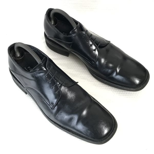 P.S.FA Genuine Leather Goodyear Welted Plain Toe Shoes [26.0/Black] Business Dress Shoes(USED)