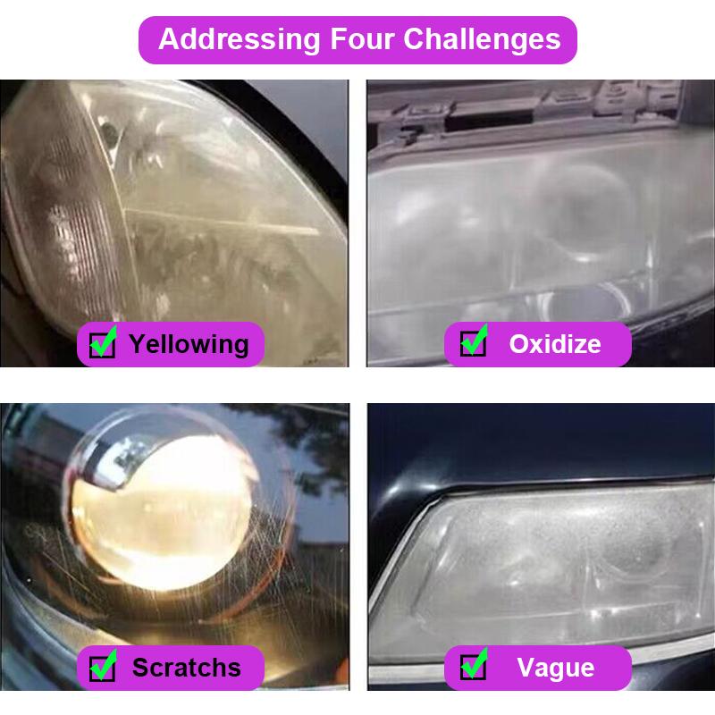 Poliersets zur Restaurierung von Autoscheinwerfern, Scheinwerfer-Kratzer-Entferner, Reparatur-Reinigungspaste, entfernt Oxidation, Scheinwerfer-Polierflüssigkeit