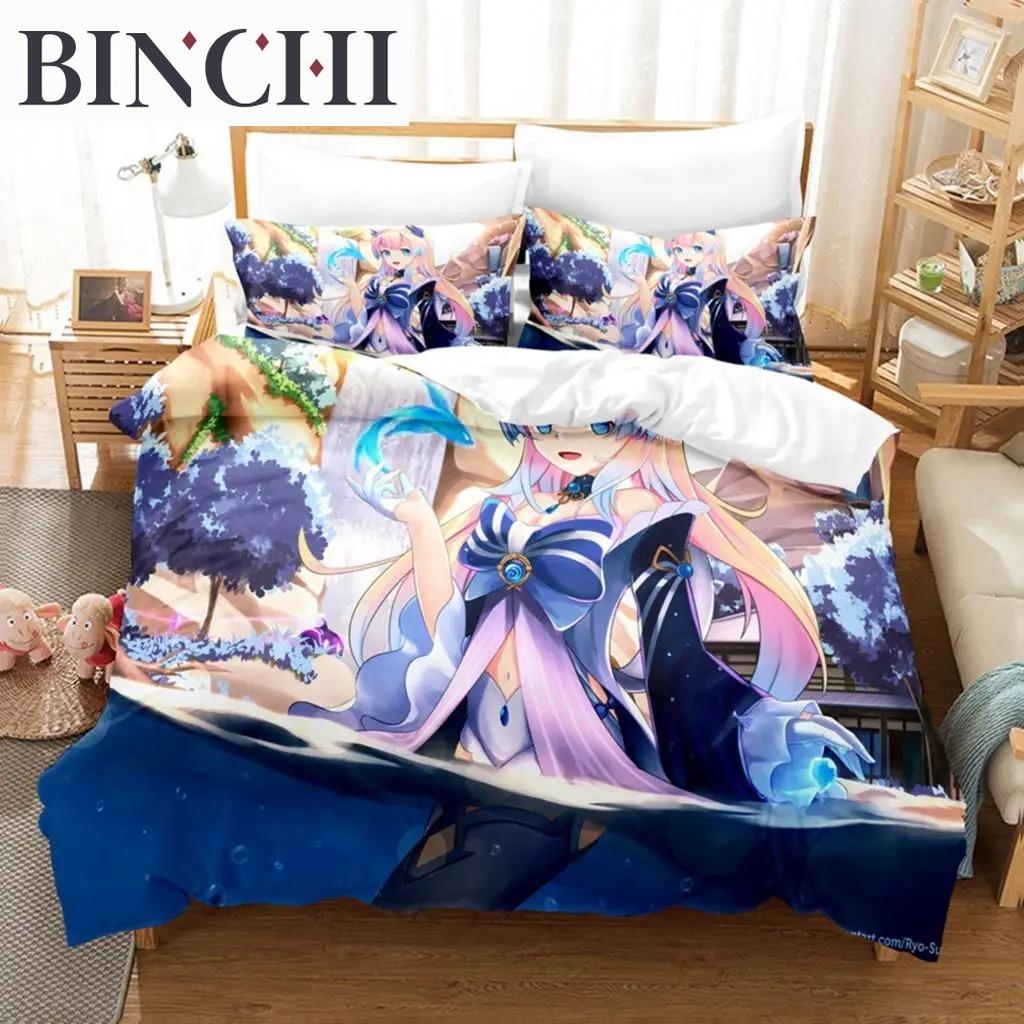 Game Genshin Impact Bedding Set 3D Printed Comforter Duvet Cover Sets Pillowcase Twin Full Queen King Duvet Covers Drop Ship