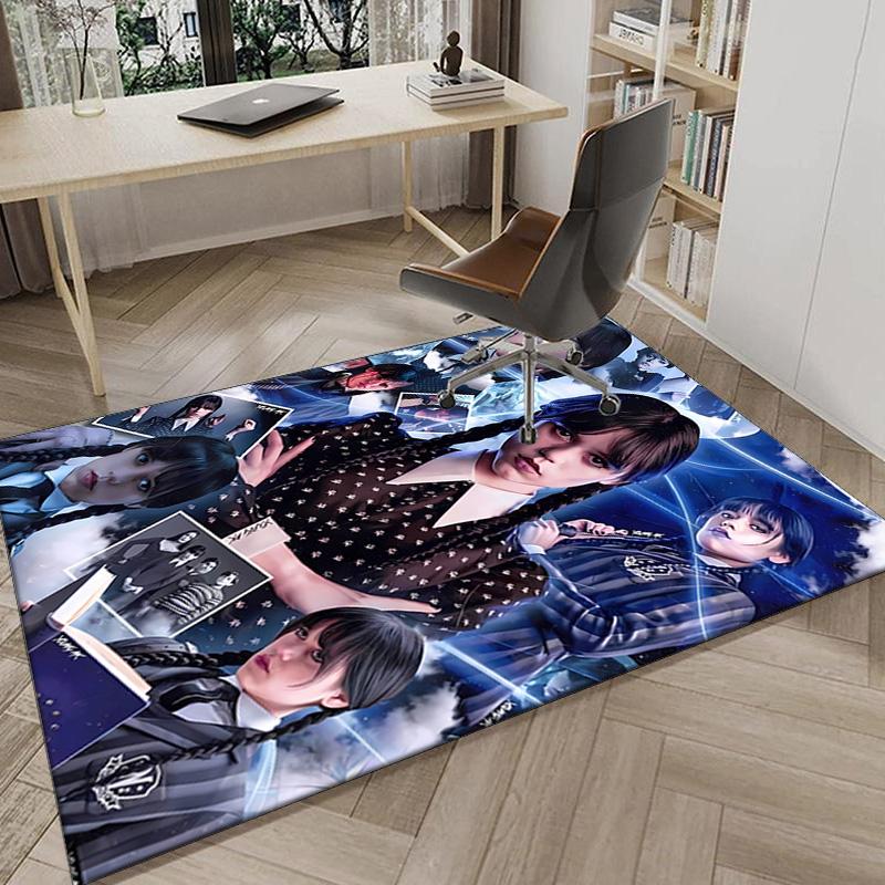 Wednes-day Gothic Family Reunion Carpet, Chair Rug,Rug for Office Bedroom living rooms, Doormat decor Fan Gift Christmas Gift