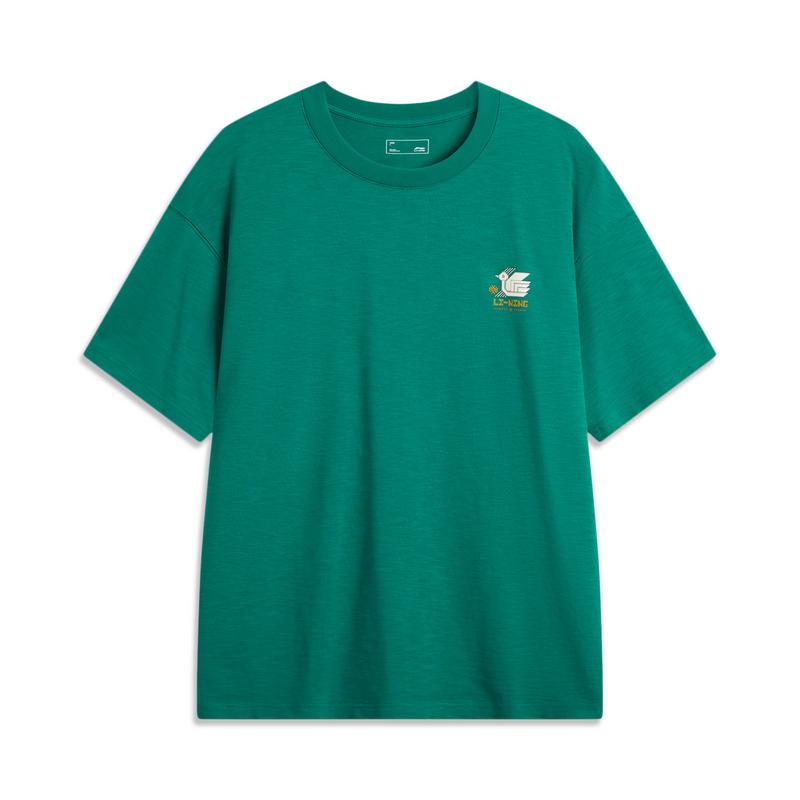 

Li-Ning Fashion Casual Short Sleeve Round Neck Comfortable Breathable T-Shirt Men Tops AHSU877-3 2XL