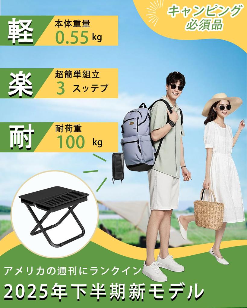 100kg Weight Capacity Folding Chair Shoulder Strap Integrated Storage Bag Ultralight Camping Chair Fishing Stool Gray Carbon Steel with Foot Pad and