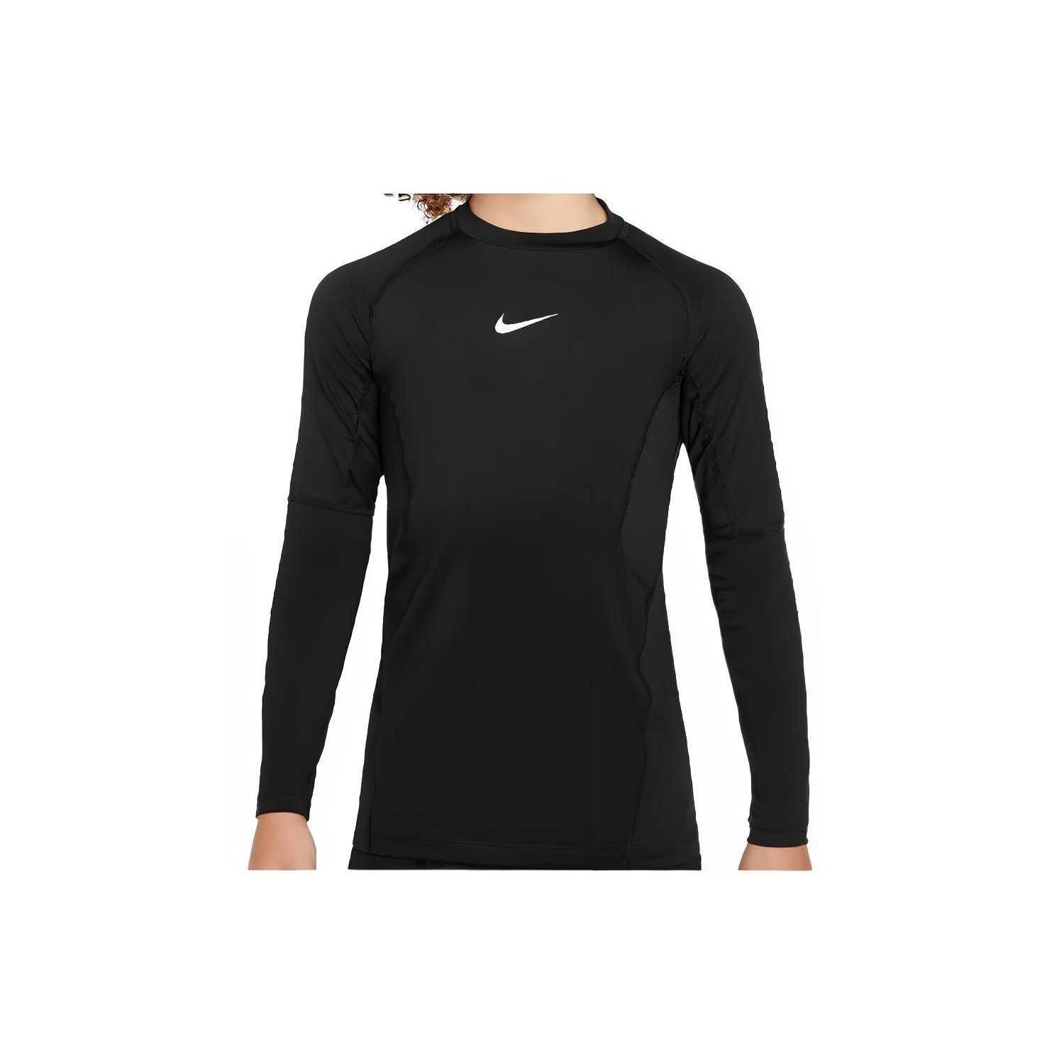 

Nike Kids Long Sleeve Slim Fit Quick Dry T-Shirt Kids Tops Black FJ6822-010 XL
