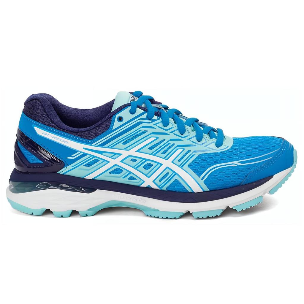 Asics GT-2000 5 Comfortable Fabric Leather Low Top Running Shoes Women Sneaker Blue White T757N-4301