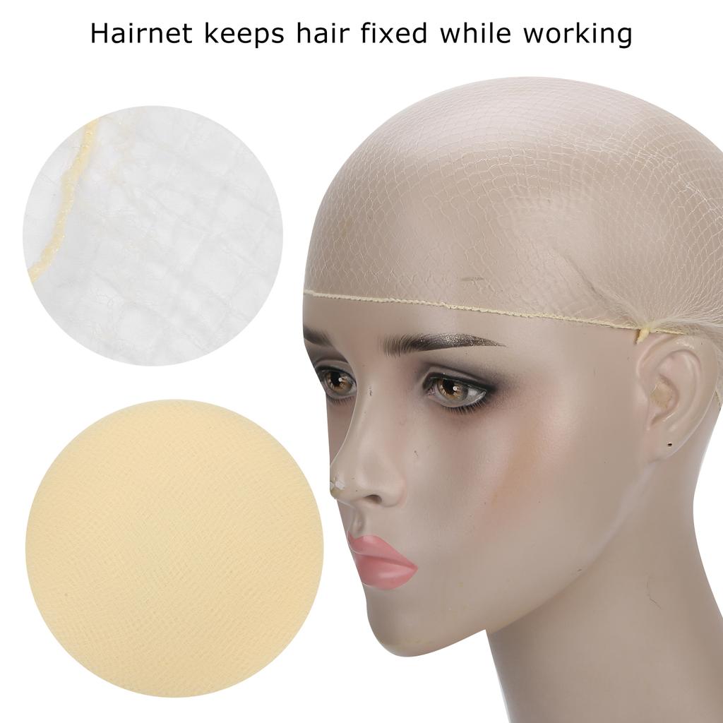 144pcs Hairnet Nylon Disposable Wig   Breathable Hair Mesh Net for Home Salon
