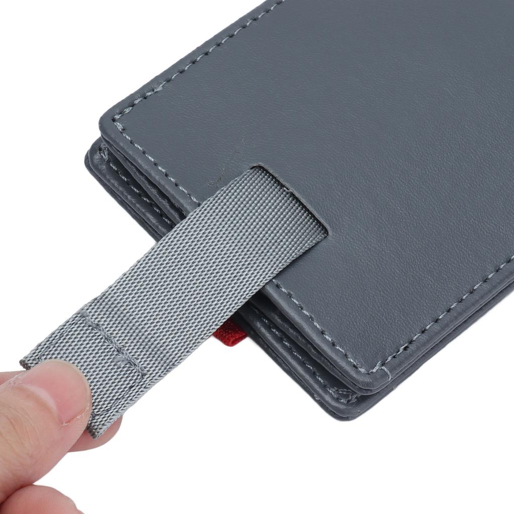 Pull Wallet Light Gray Slim Fashion Leather Pull Out Wallet Dollar Clip Card Package
