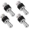 Pack of 4 Metal/Chrome Tire Valve Stems High Pressure Bolt In Valve Stem Flush Mount 502 Fits 0.453’’