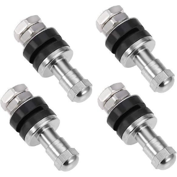 Pack of 4 Metal/Chrome Tire Valve Stems High Pressure Bolt In Valve Stem Flush Mount 502 Fits 0.453’’