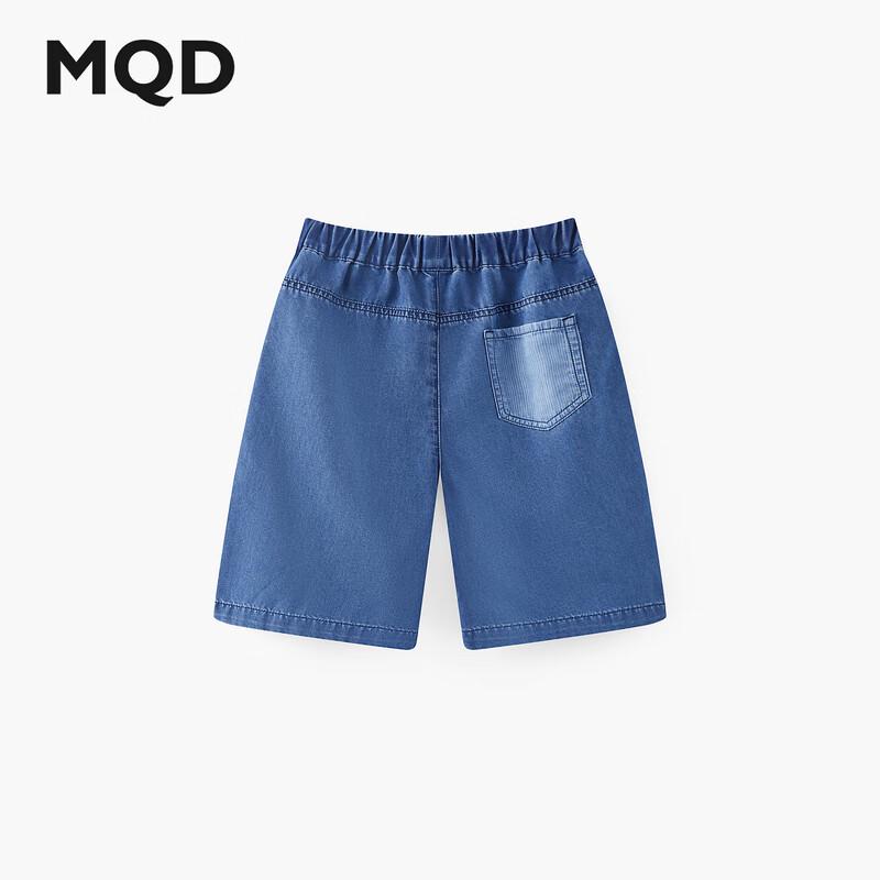 MQD Boys  Patchwork Denim Five-Point Shorts 140