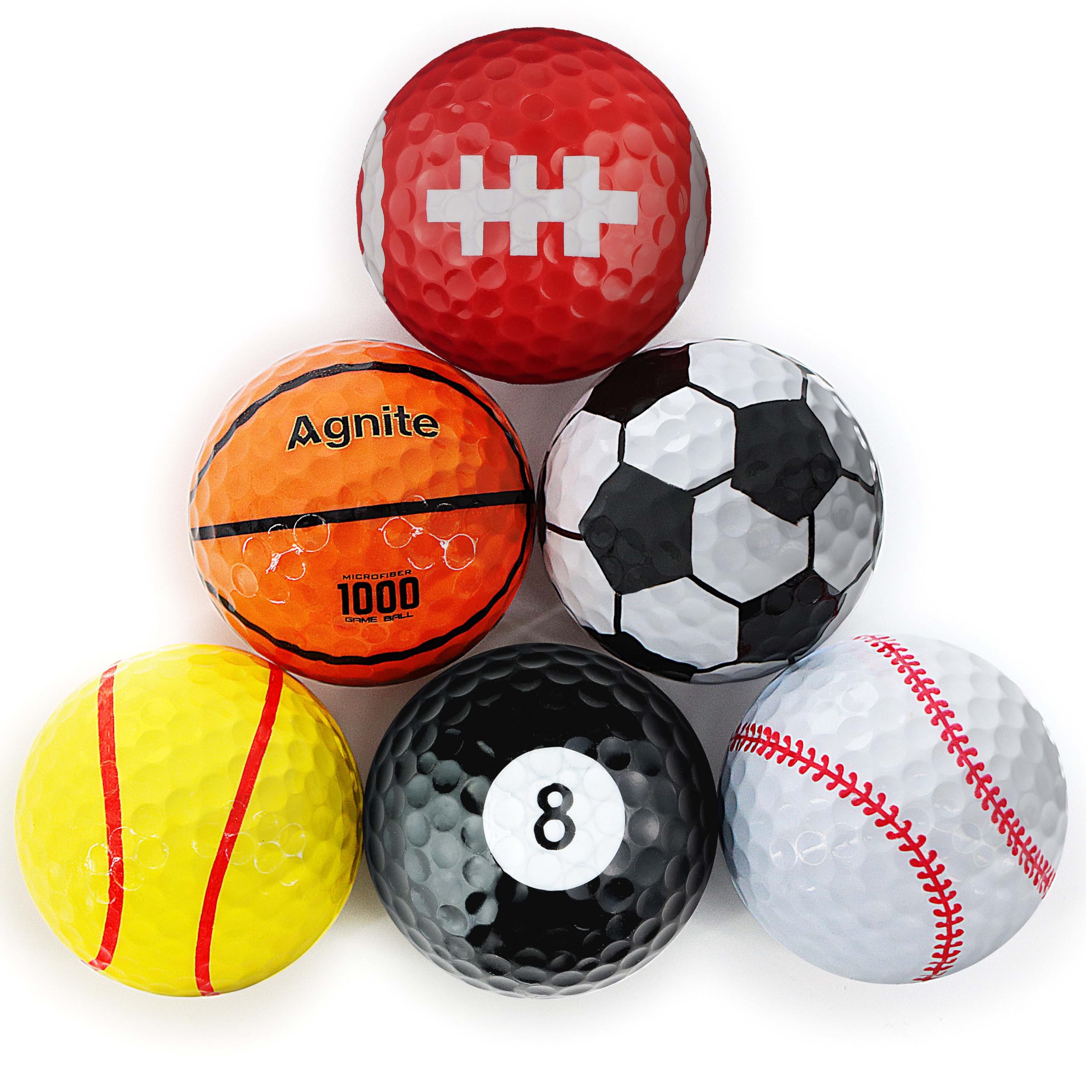 

Funny Novelty Golf Balls Funny Golf Novelty Golf Gifts for All Gifts for and Kids - 6-Pack Balls, Golfers, Guys, Dads, белый
