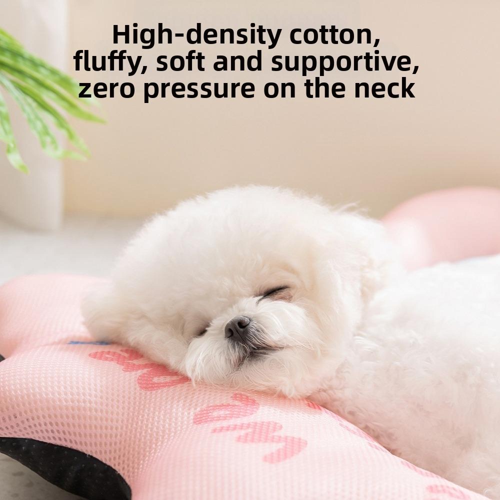 Non-slip Pet Cool Cushion Cartoon Pattern Dog Sleeping Bed Cat Nest Mat Summer Season