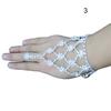 Bridal Wedding Crystal Rhinestone Slave Bracelet Wristband Harness & Ring Cuff
