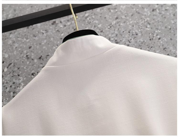 Spring Republic Women's Hanfu Tea Ceremony Dress: Tang Suit Slimming Embroidered Cheongsam Two-Piece Set