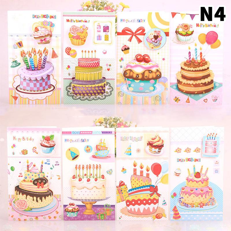 Hot Sale 8pcs/set, Birthday 3D Greeting Cards With Envelopes, Greeting Cards, Christmas Greeting Cards, Blessings Greeting Cards
