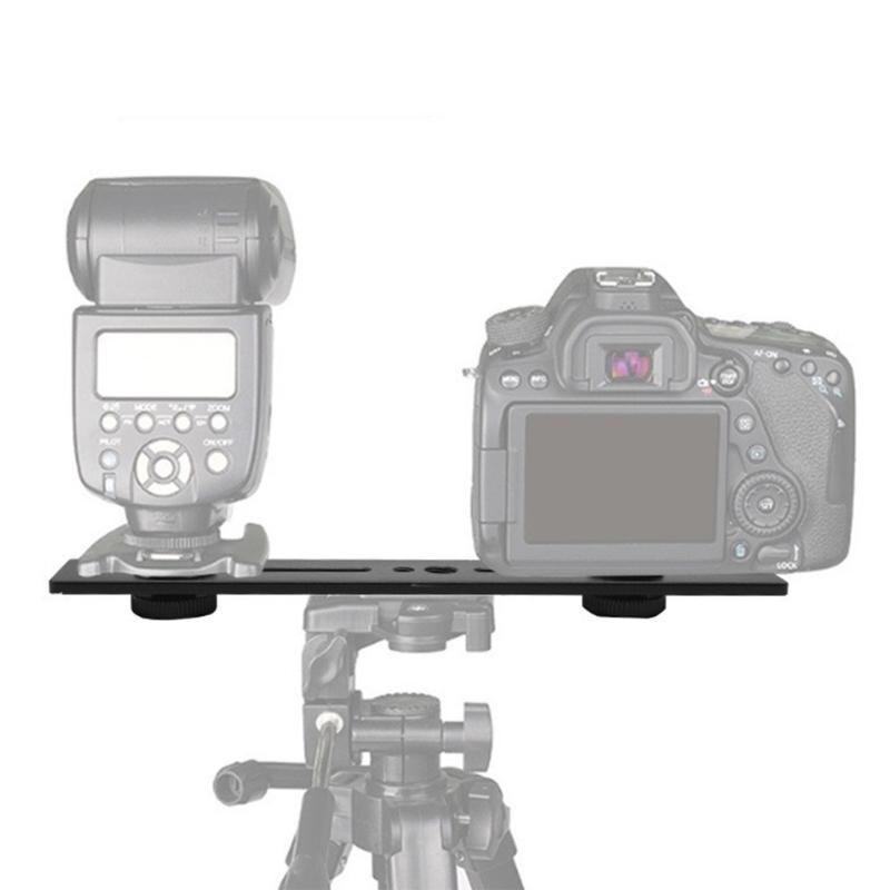 Double-Head Camera Mount Stand Aluminum for Photography Accessories Compatibles Multiple Brands 11.02lbs Support