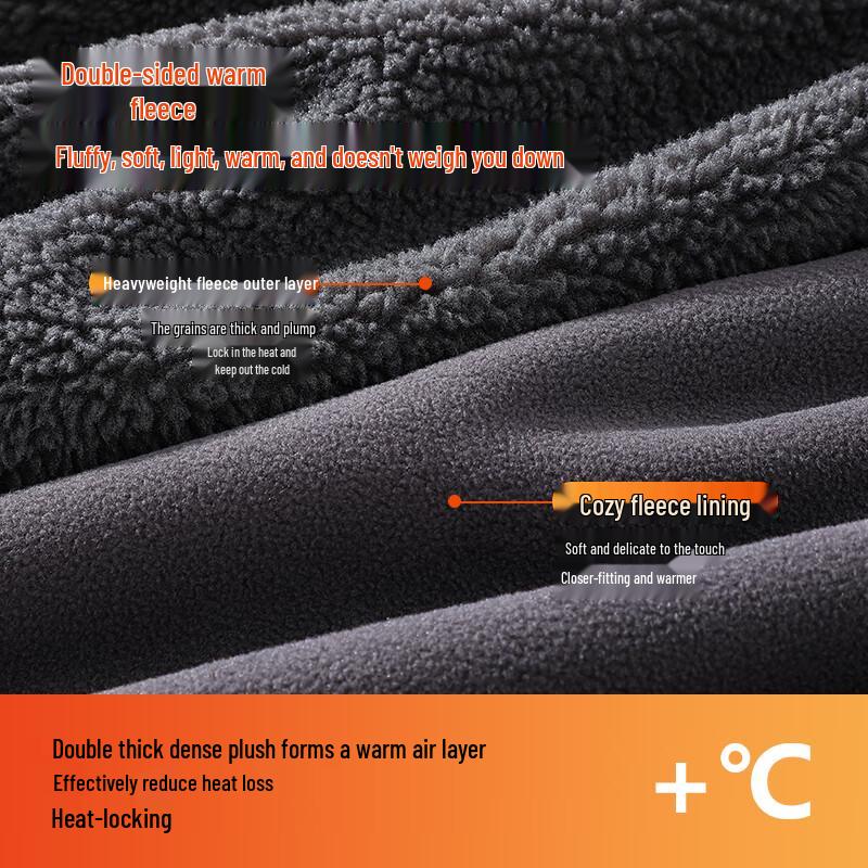 Jeep Unisex Fleece-Lined Stand-Up Collar Winter Jacket