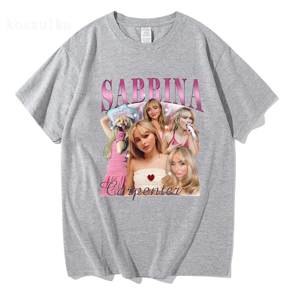 Sabrina Carpenter Short n' Sweet Album T Shirt Unisex/Women Clothing Harajuku Vintage Unisex Cotton Graphic T Shirts Kawaii Clothes