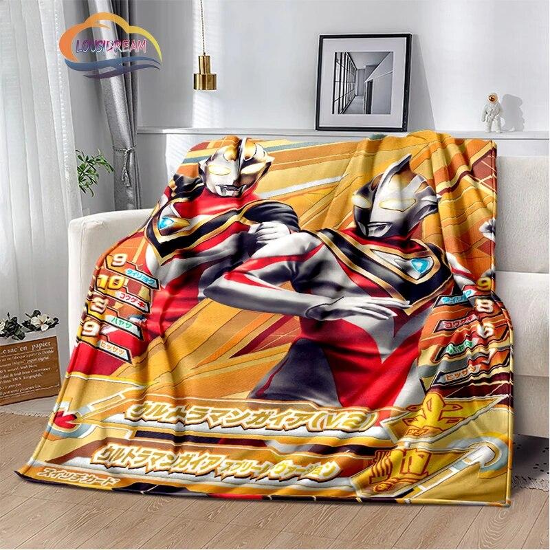 Ultra Heroes Zeta Hero's Path  Wool Blanket Jindian Animation Character Ultraman  Fashion  Portable Flannel Warm Camping