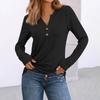Women's Solid Color Long Sleeve Shirts Elegant Casual Tops Trendy Shirts Tops